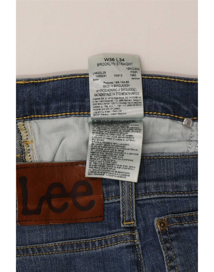 Jeans dritti da uomo Lee Brooklyn W36 L32 cotone blu