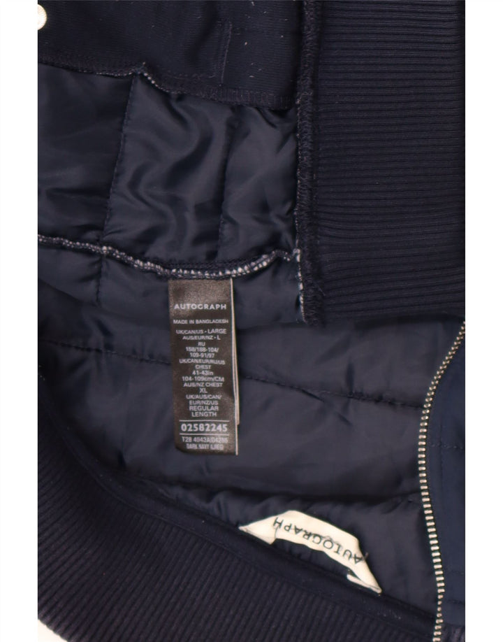 Giacca imbottita da uomo Marks & Spencer UK 42 XL poliestere blu navy
