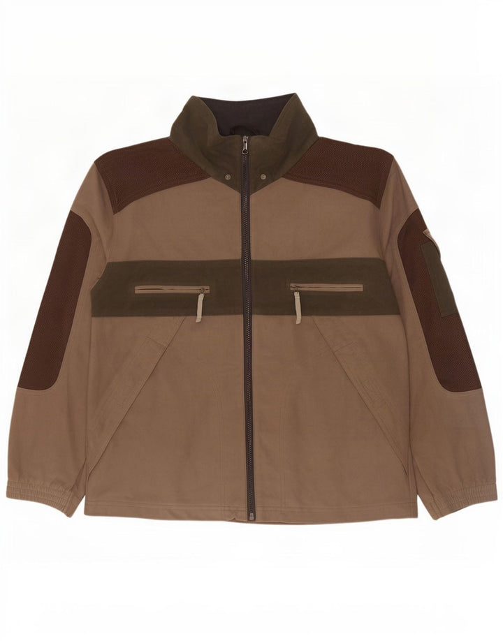 Giacca da tuta da uomo Diadora UK 38 Poliestere color block marrone medio