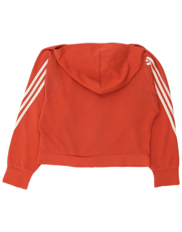 Maglione con cappuccio e zip oversize da donna ADIDAS Istanbul UK 8/10 piccolo arancione