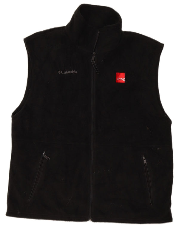 Gilet in pile da uomo Columbia UK 40 grande poliestere nero