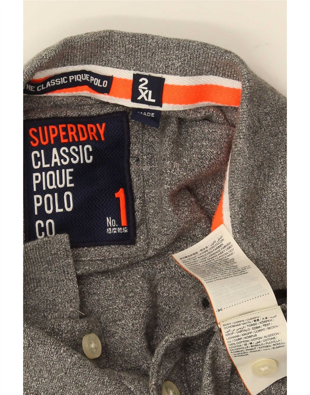 Polo da uomo Superdry 2XL in cotone grigio