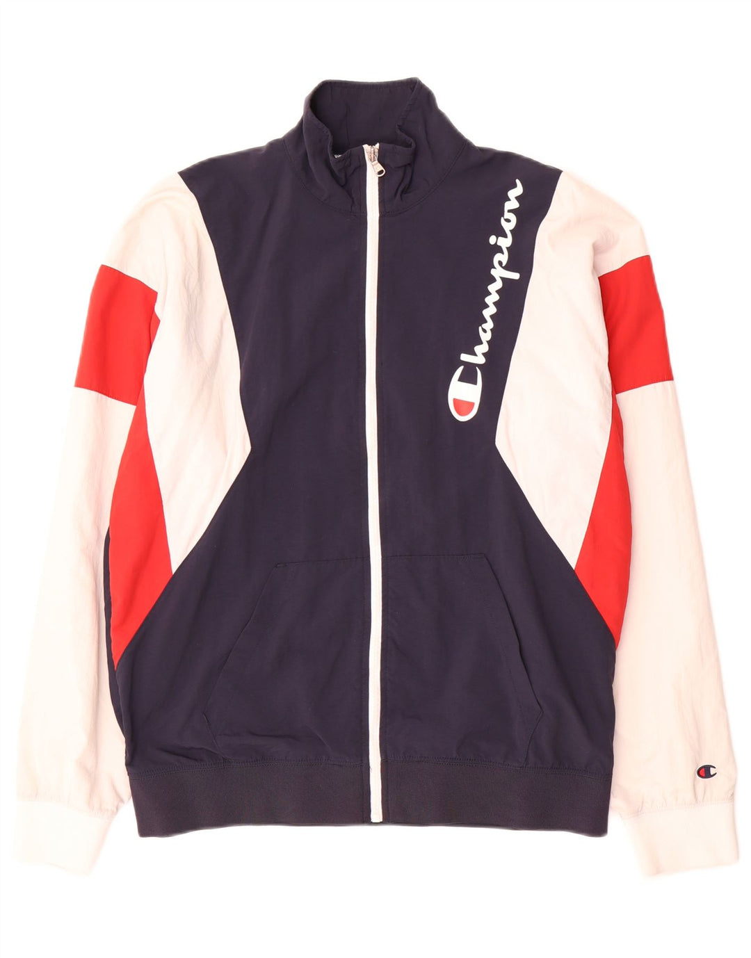 Giacca da tuta grafica da uomo Champion, color block medio blu navy