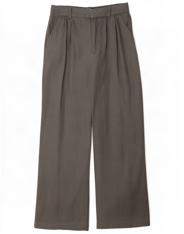 Hollister Pantaloni chino a gamba larga a vita alta da donna Medium W28 L26 Grigio