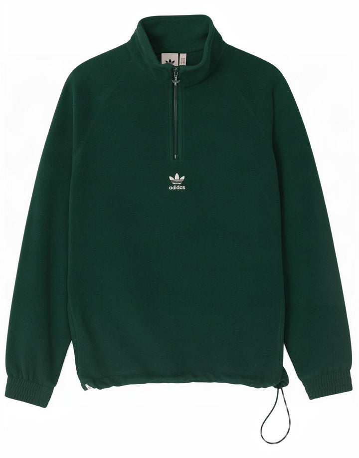 Maglione in pile grafico da uomo Adidas piccolo poliestere verde