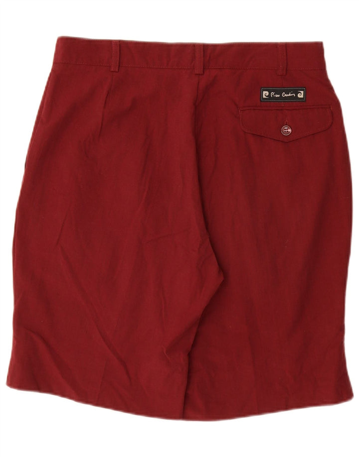 PIERRE CARDIN Pantaloncini chino con pegging da donna IT 42 medio W30 cotone bordeaux
