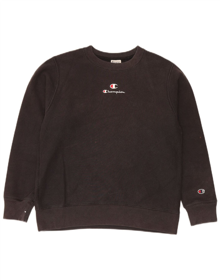 Felpa da uomo Champion Felpa media in cotone nero