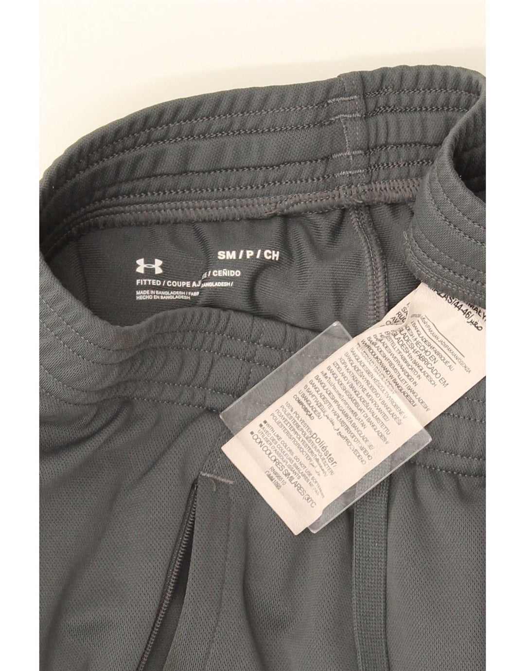 Pantaloni da tuta da uomo Under Armour piccoli in poliestere grigio
