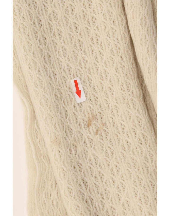 Maglione cardigan poncho da donna Marks & Spencer taglia unica acrilico bianco sporco