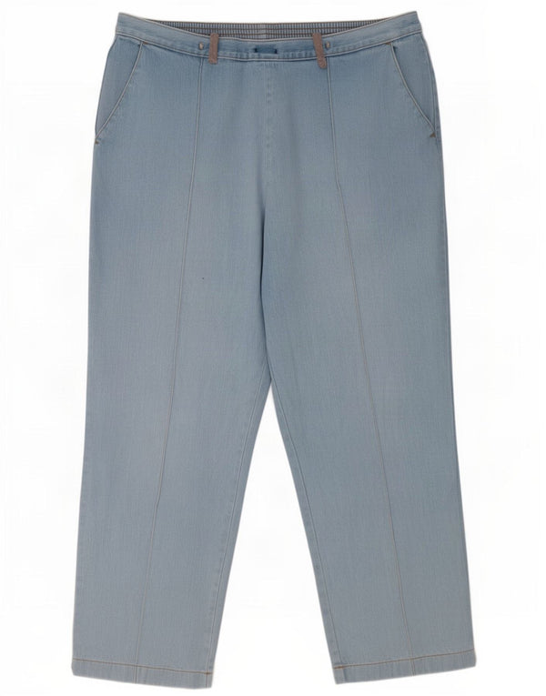 Jeans cropped da donna Marks & Spencer UK 16 Large W32 L25 Cotone blu