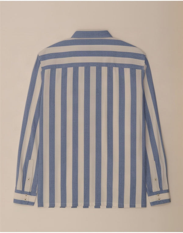 Camicia a maniche corte da uomo Napapijri a righe grandi blu
