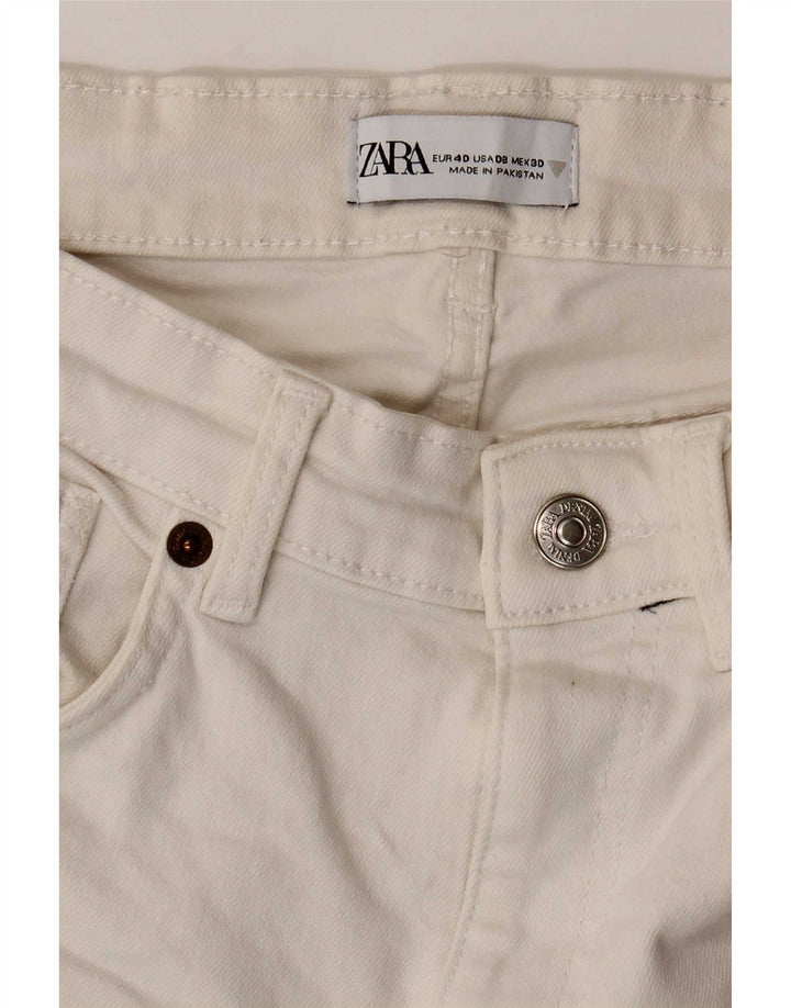 Jeans corti da donna Zara EU 40 medi W30 L23 bianchi