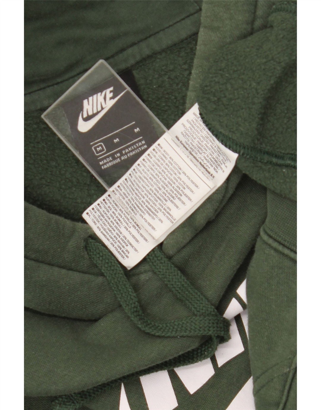 Felpa con cappuccio grafica Nike da uomo in cotone verde medio