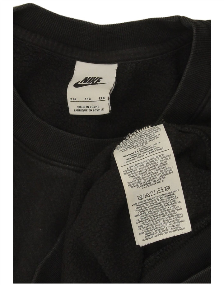Felpa Nike Uomo Maglione 2XL Cotone Nero