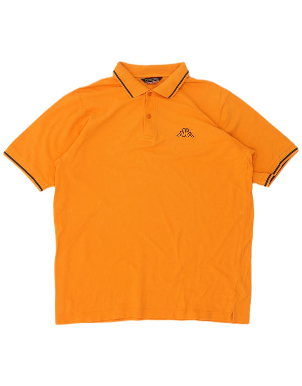 Kappa Mens Polo Shirt 2XL Orange Cotton