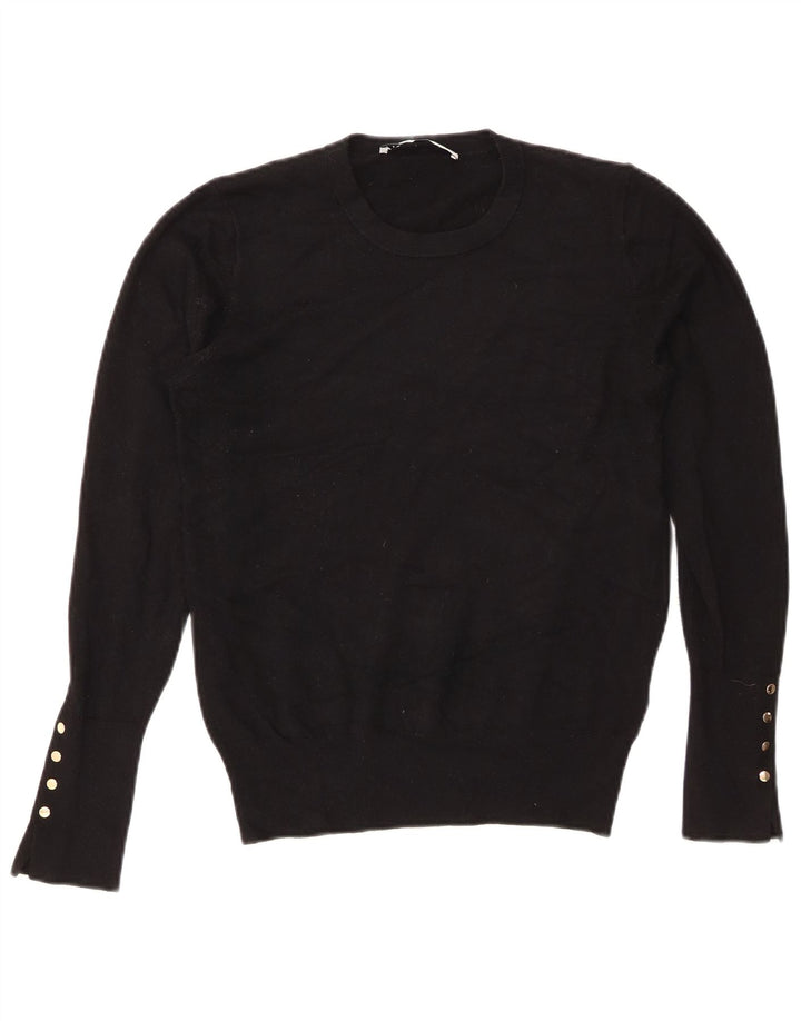 Maglione maglione girocollo da donna Zara UK 16 grande nero