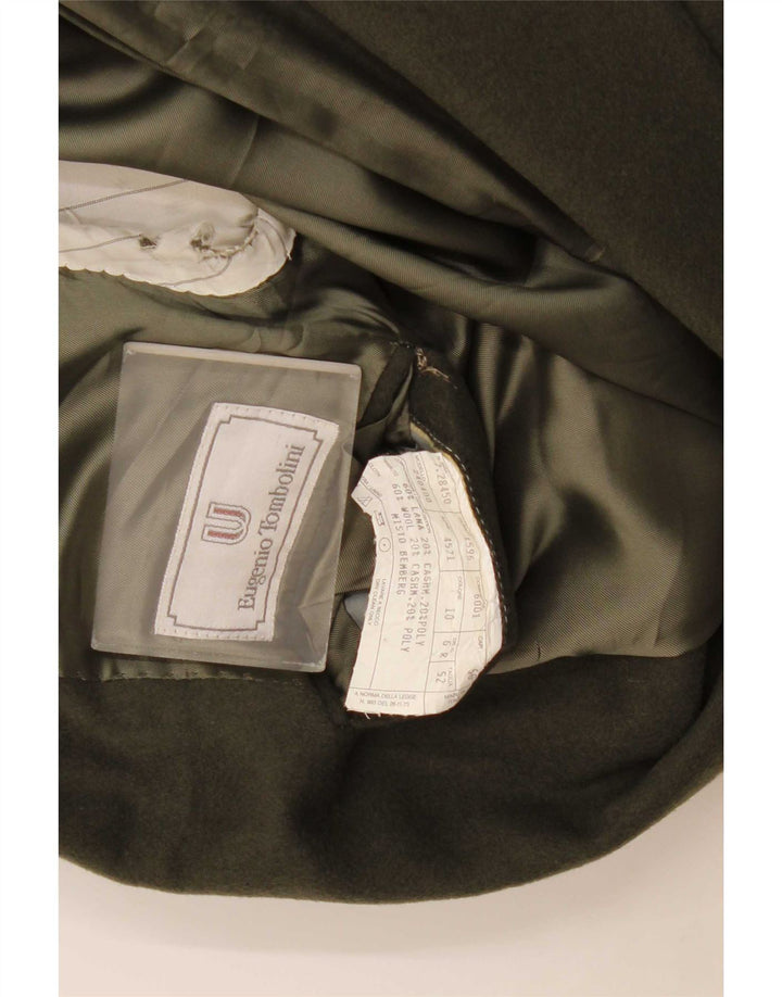 Giacca blazer vintage da uomo a 2 bottoni IT 52 XL lana kaki