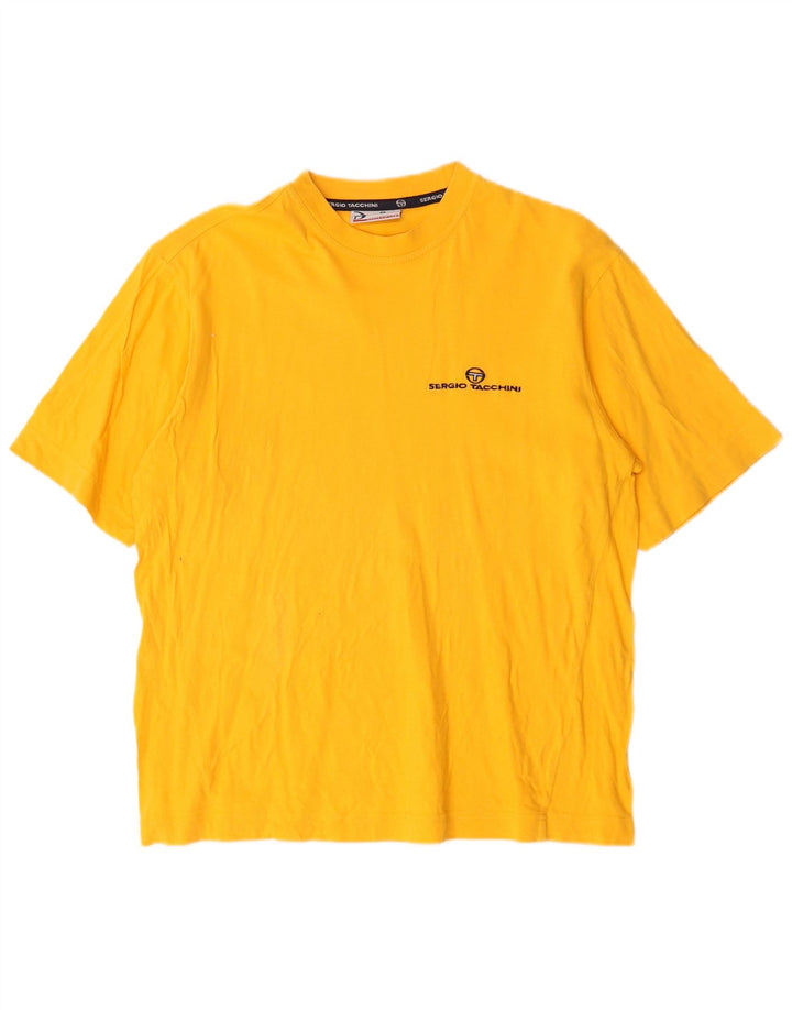 T-shirt uomo Sergio Tacchini Top in cotone giallo medio