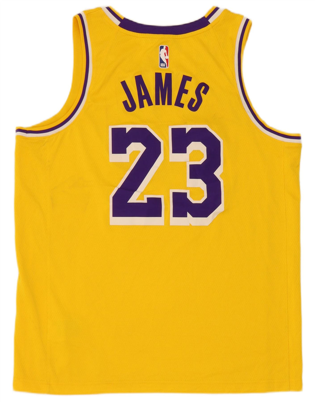 Canotta grafica Nike Lakers da uomo, grande, in poliestere giallo