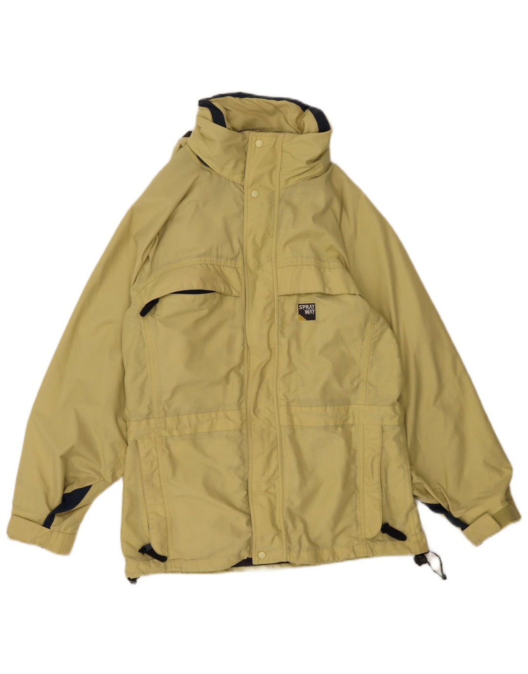 Giacca antipioggia oversize con cappuccio da donna Sprayway UK 10 Small Giallo Poliammide