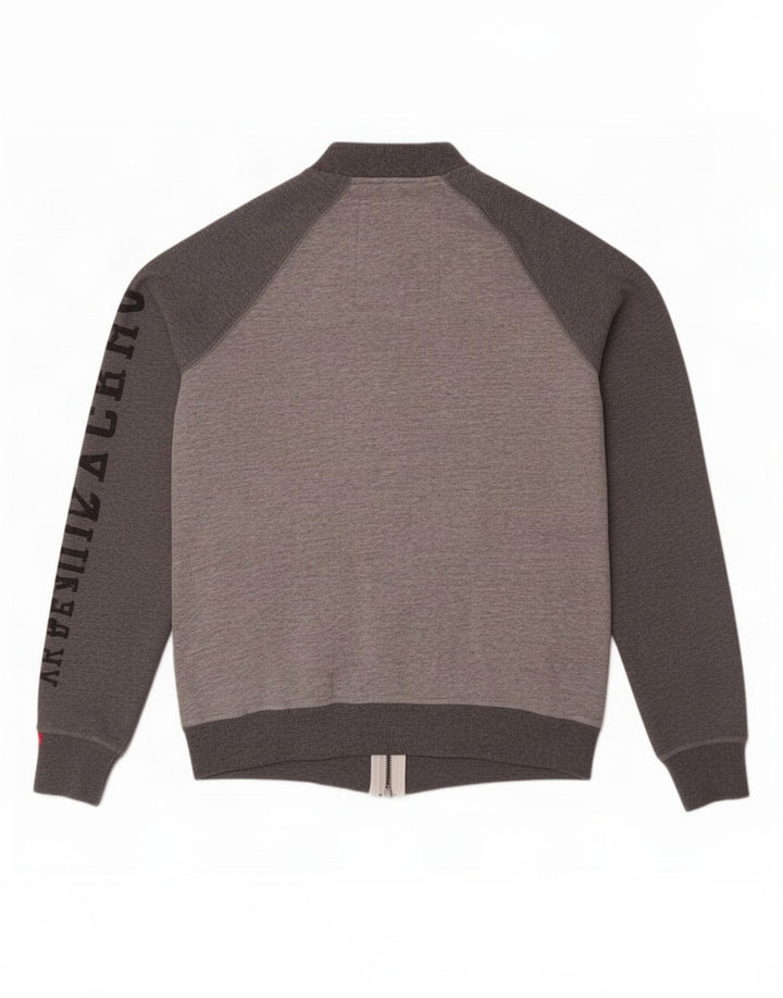 Giacca da ginnastica da uomo con grafica Superdry, grande, in cotone color block grigio