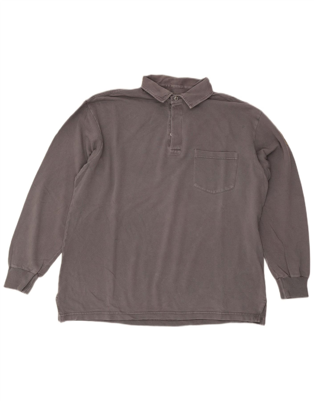 Polo da uomo a maniche lunghe vestibilità ampia Murphy & Nye Sailmakers Grigio medio