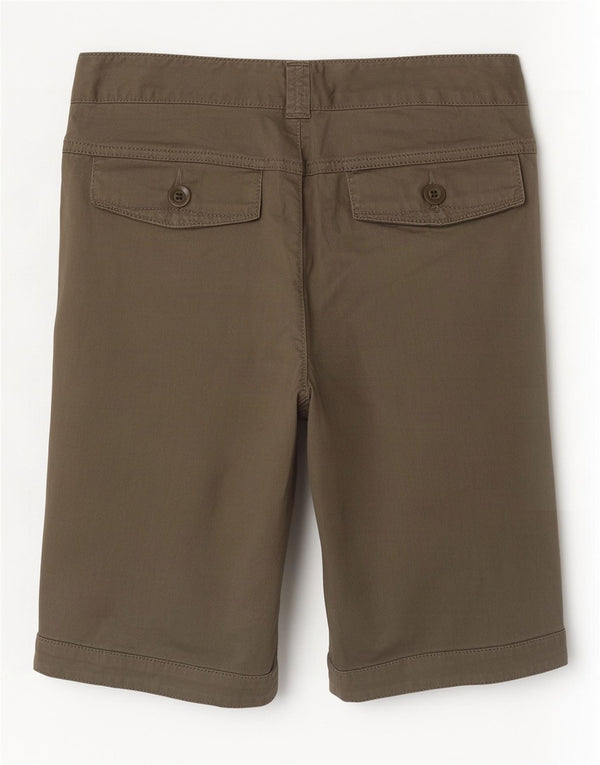 Benetton Womens Casual Shorts IT 44 Medium W30 Khaki Cotton