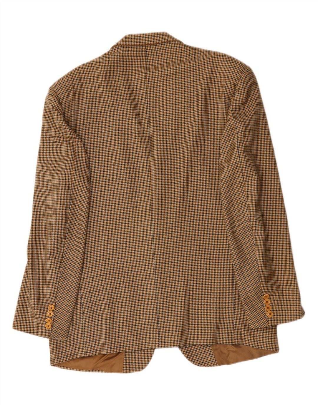Giacca blazer vintage da uomo a 2 bottoni IT 54 2XL Lana vergine pied de poule marrone