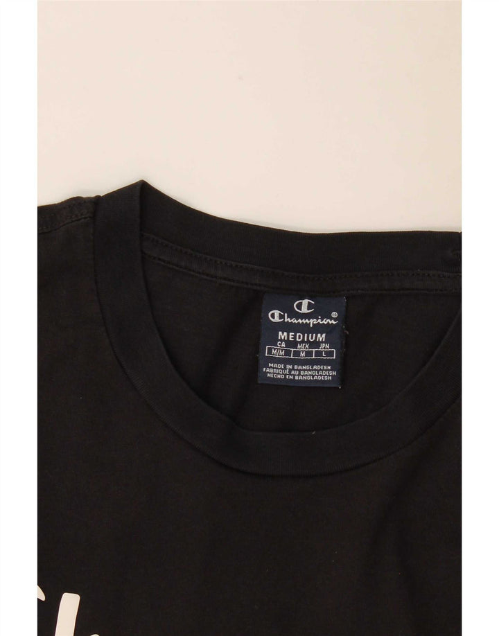 T-shirt grafica da uomo Champion Top media nera