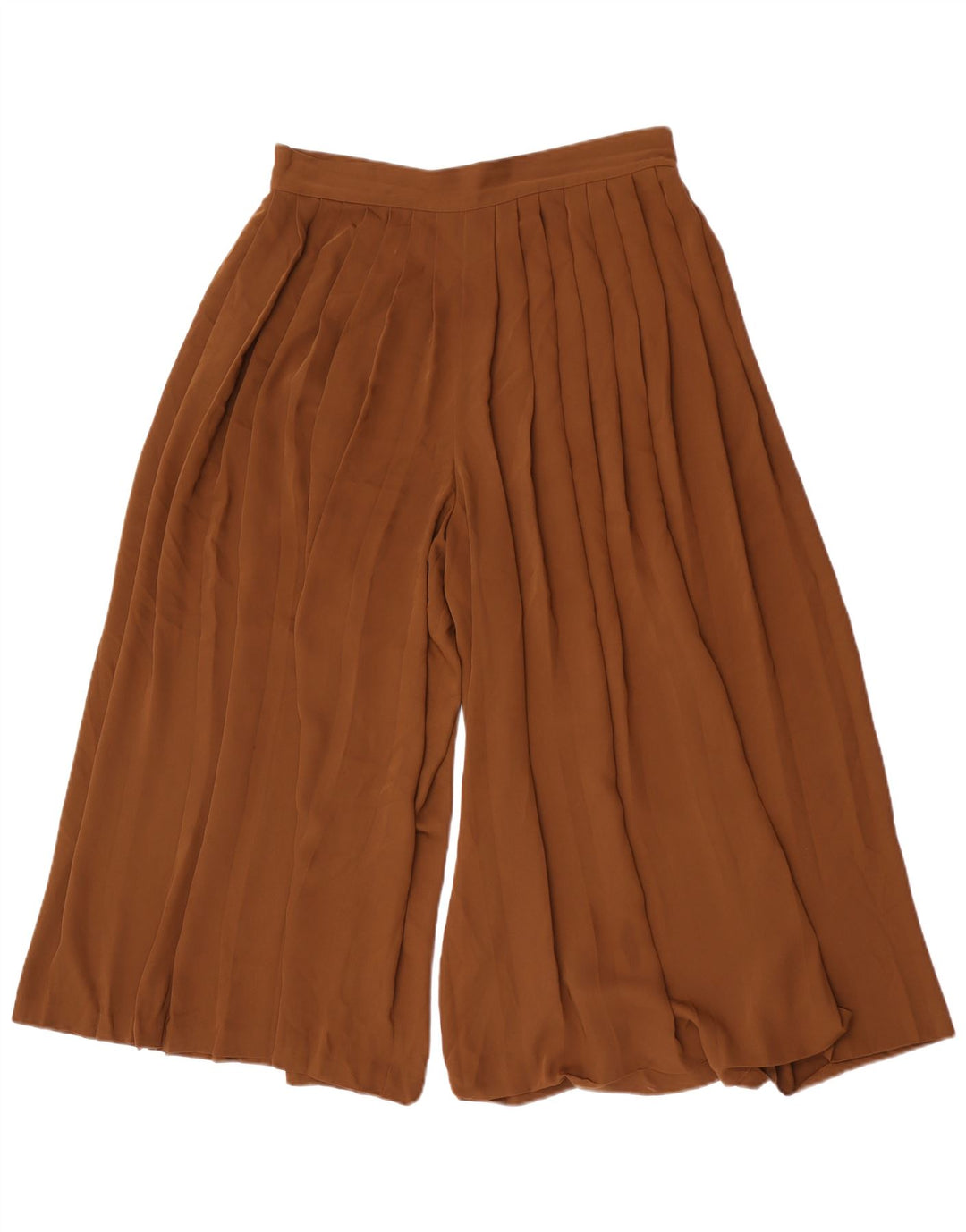 Massimo Dutti Pantaloni Cullotes Capri da donna Grandi W32 L22 Poliestere marrone