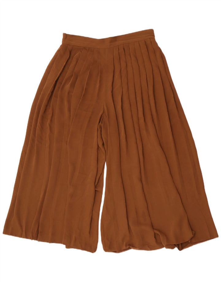 Massimo Dutti Pantaloni Cullotes Capri da donna Grandi W32 L22 Poliestere marrone