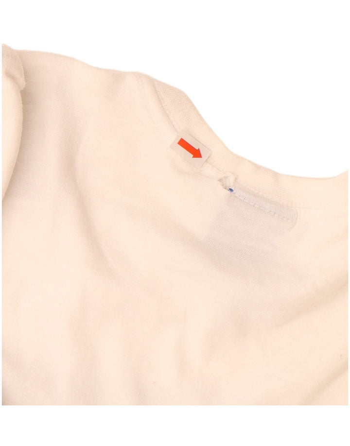 ADIDAS Mens Graphic T-Shirt Top Small White Cotton