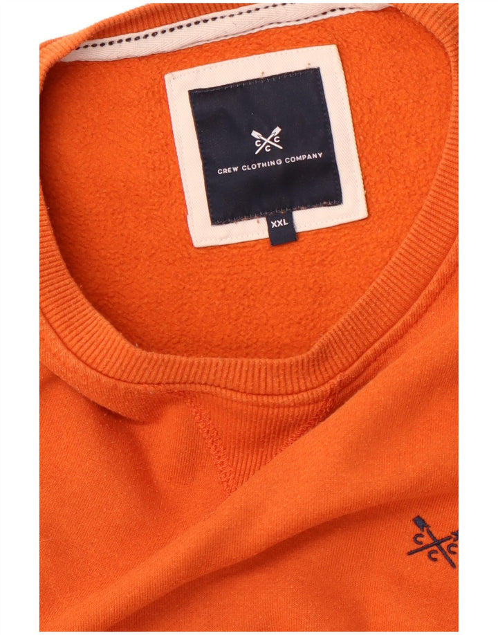 CREW CLOTHING Felpa da uomo Maglione 2XL Cotone arancione