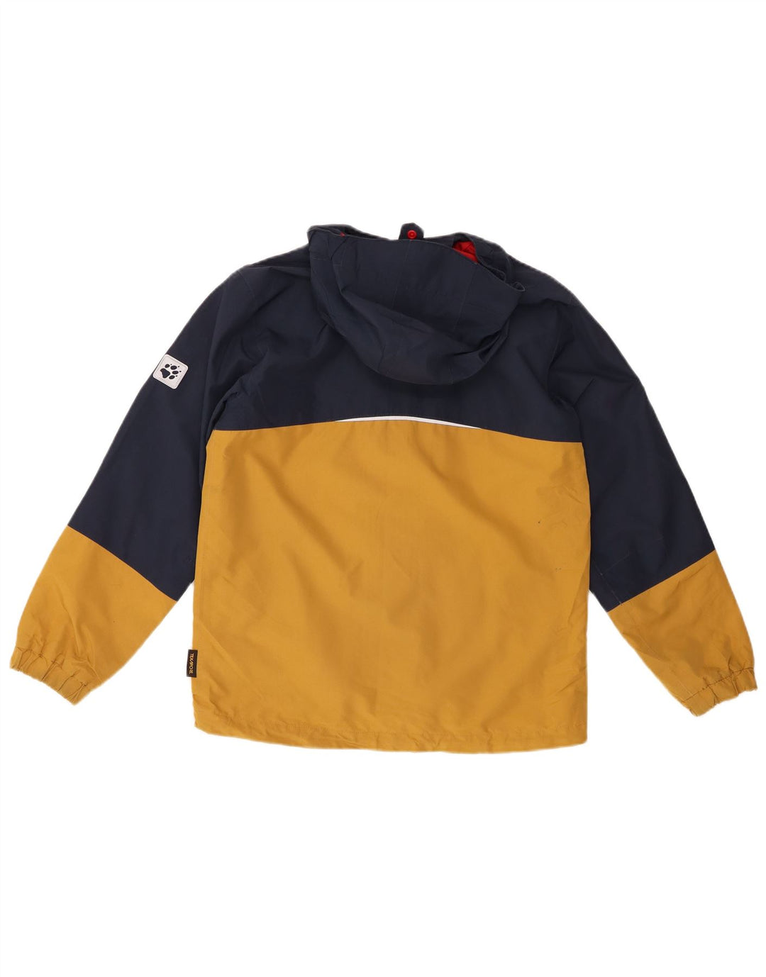 JACK WOLFSKIN Giacca antipioggia con cappuccio per ragazzi 12-13 anni Blu navy Colourblock