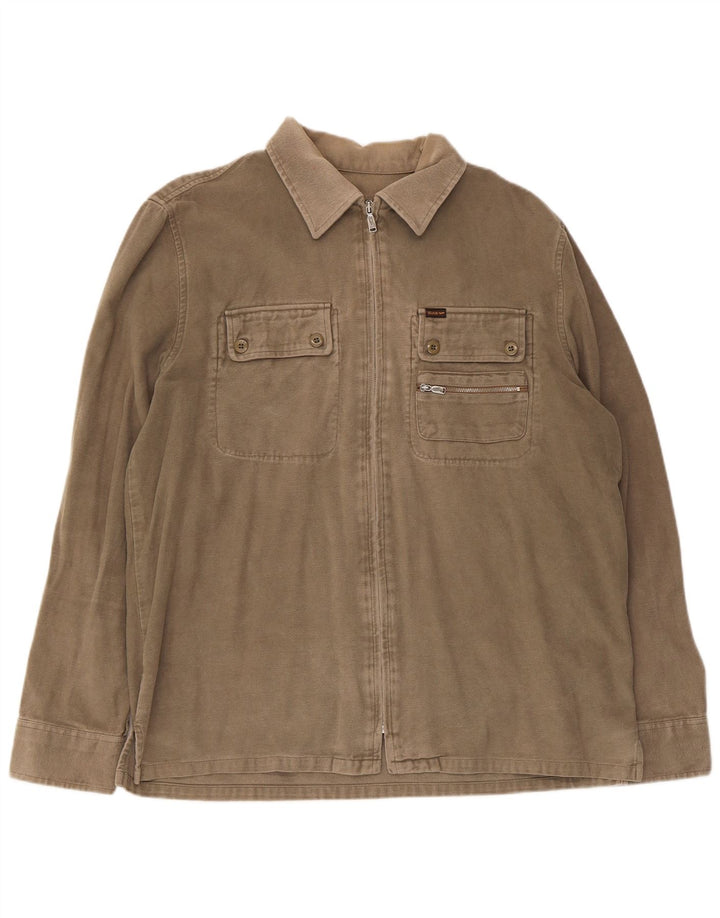 Camicia overshirt da uomo Gas grande color kaki