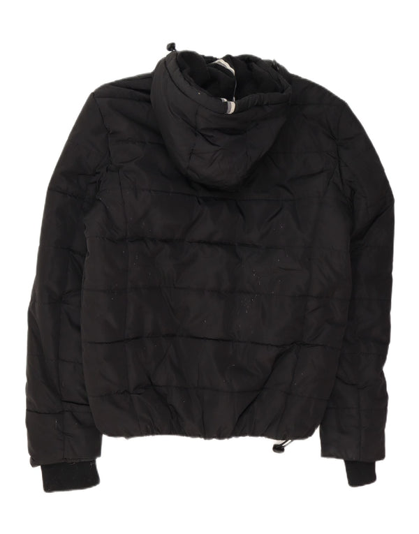 Giacca imbottita con cappuccio da uomo SUPERDRY UK 40 grande poliestere nero