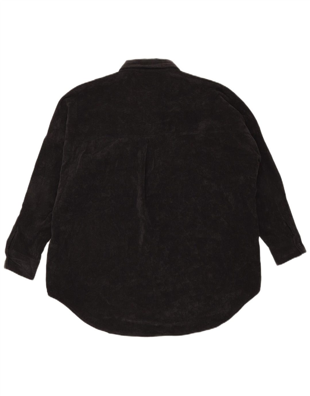 Camicia da donna oversize in velluto a coste Zara UK 6 XS poliestere nero