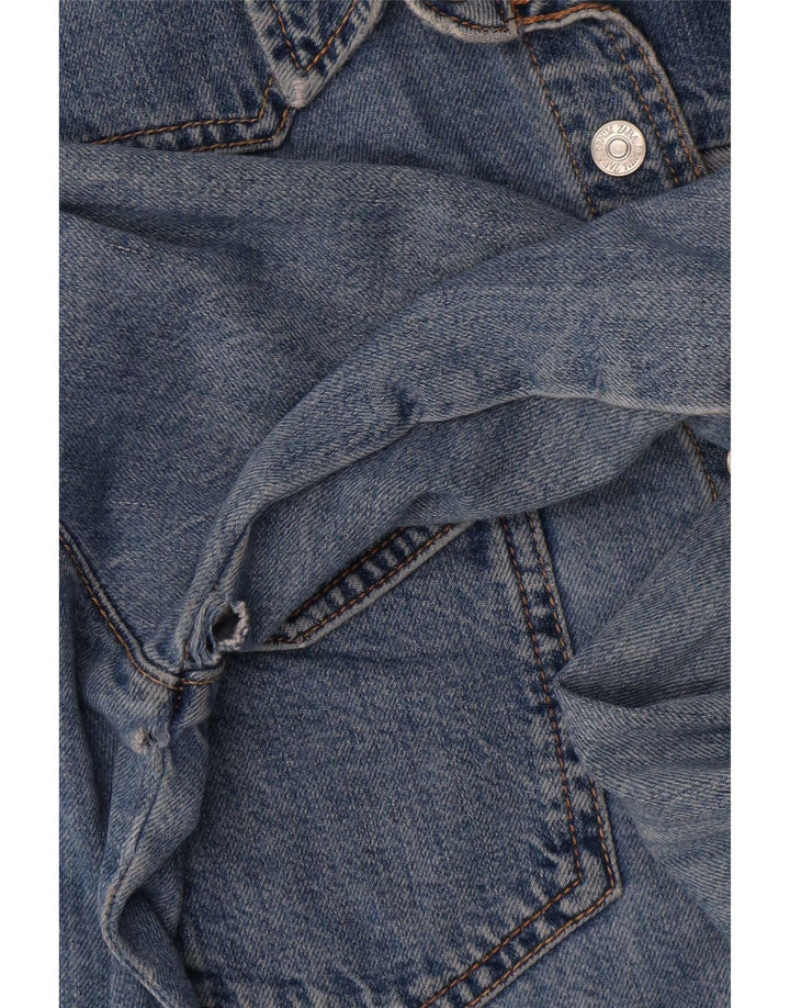 Camicia in denim da donna Zara UK 14 cotone blu medio