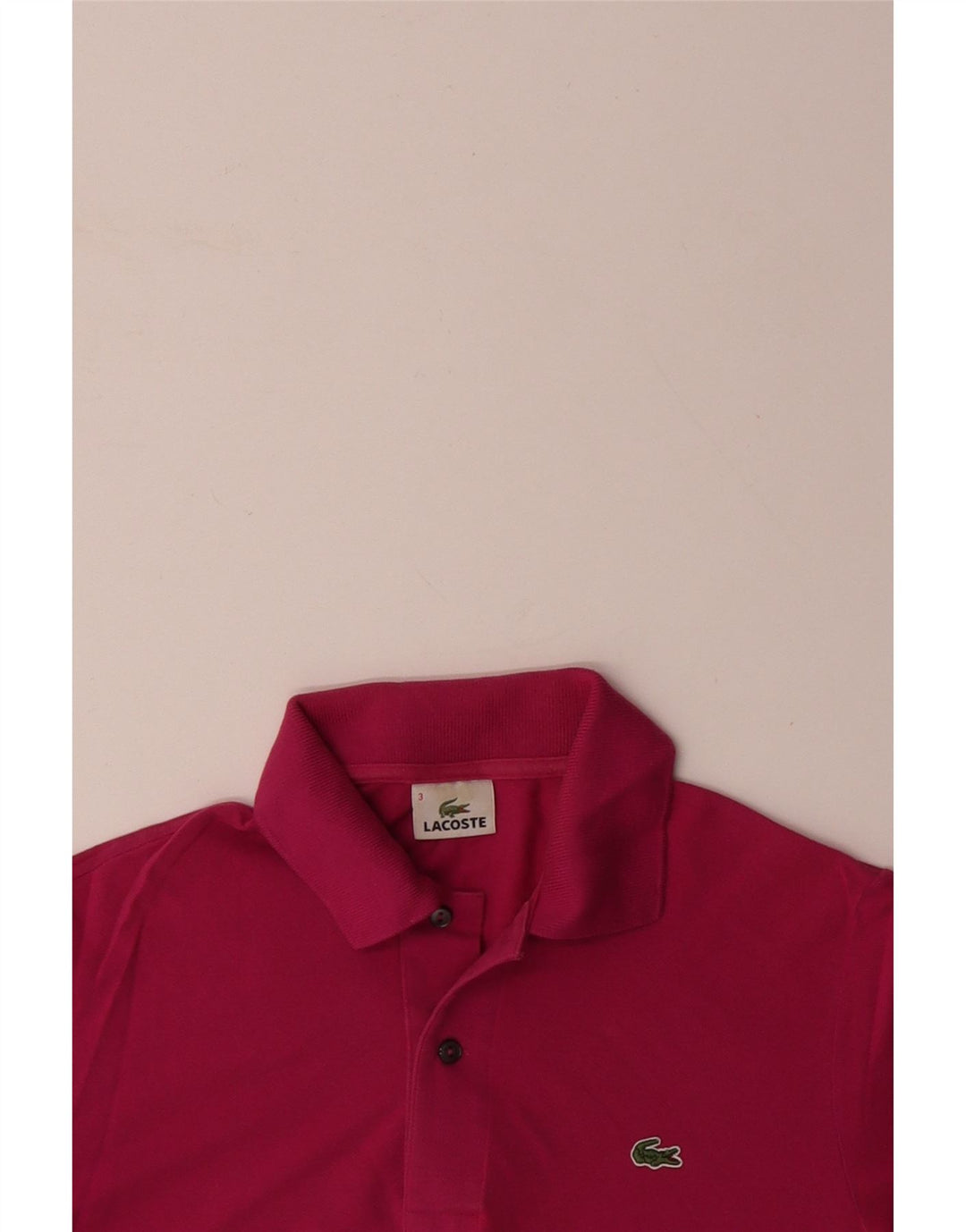 Polo da uomo LACOSTE taglia 3 piccola in cotone rosa