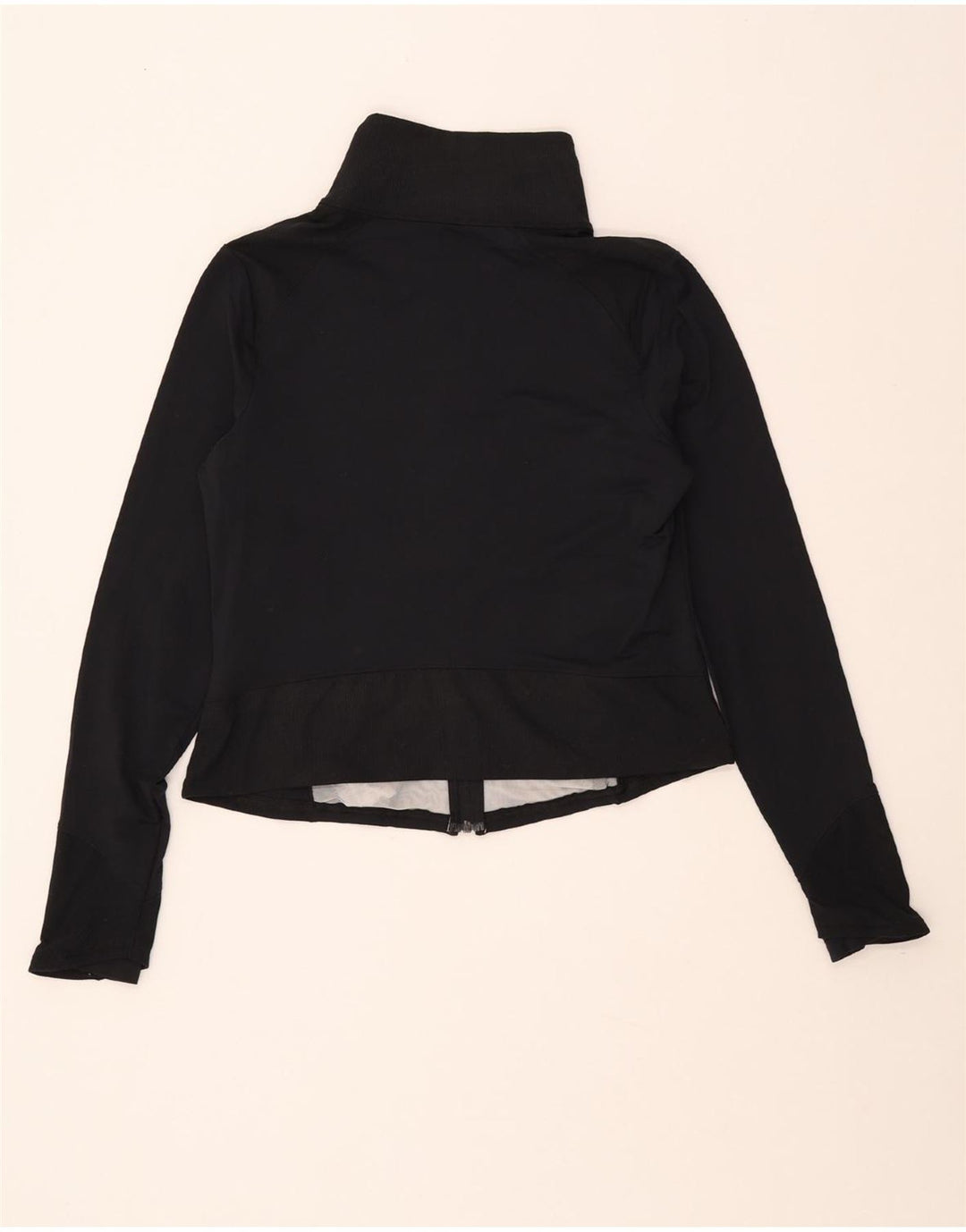 Giacca da ginnastica corta da donna UNDER ARMOUR UK 14 grande nylon nero