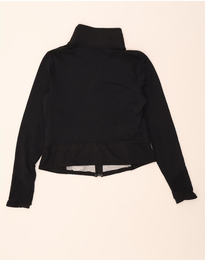 Giacca da ginnastica corta da donna UNDER ARMOUR UK 14 grande nylon nero