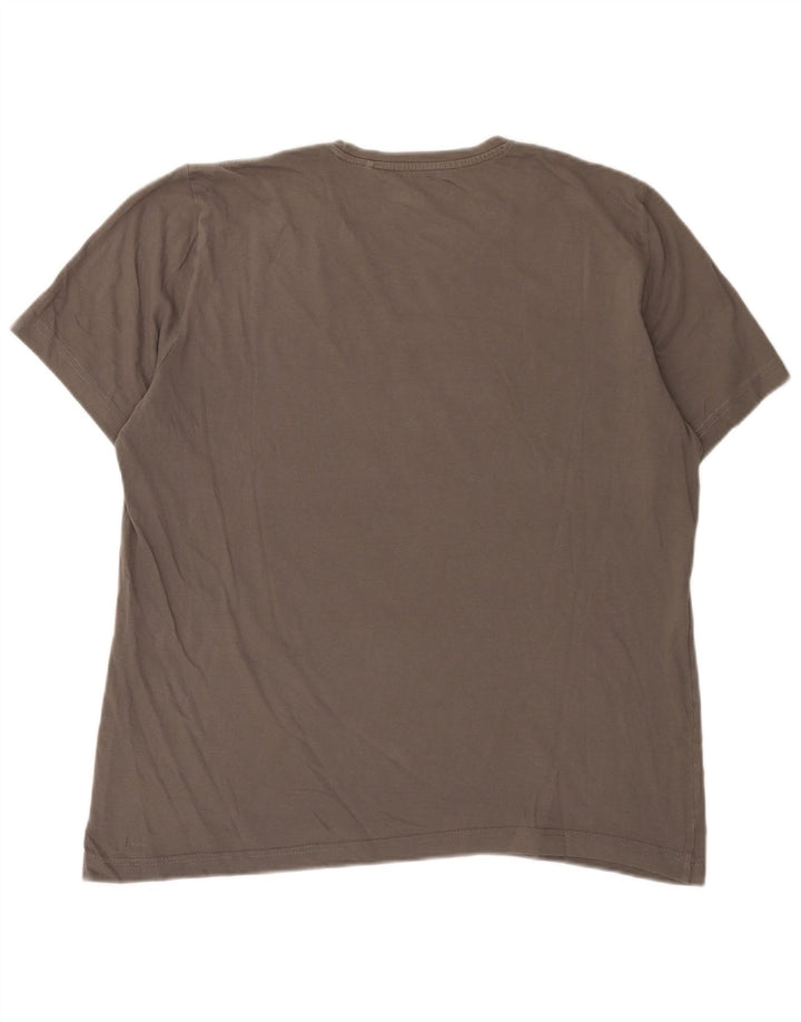 T-shirt grafica da uomo Mustang Top XL in cotone grigio