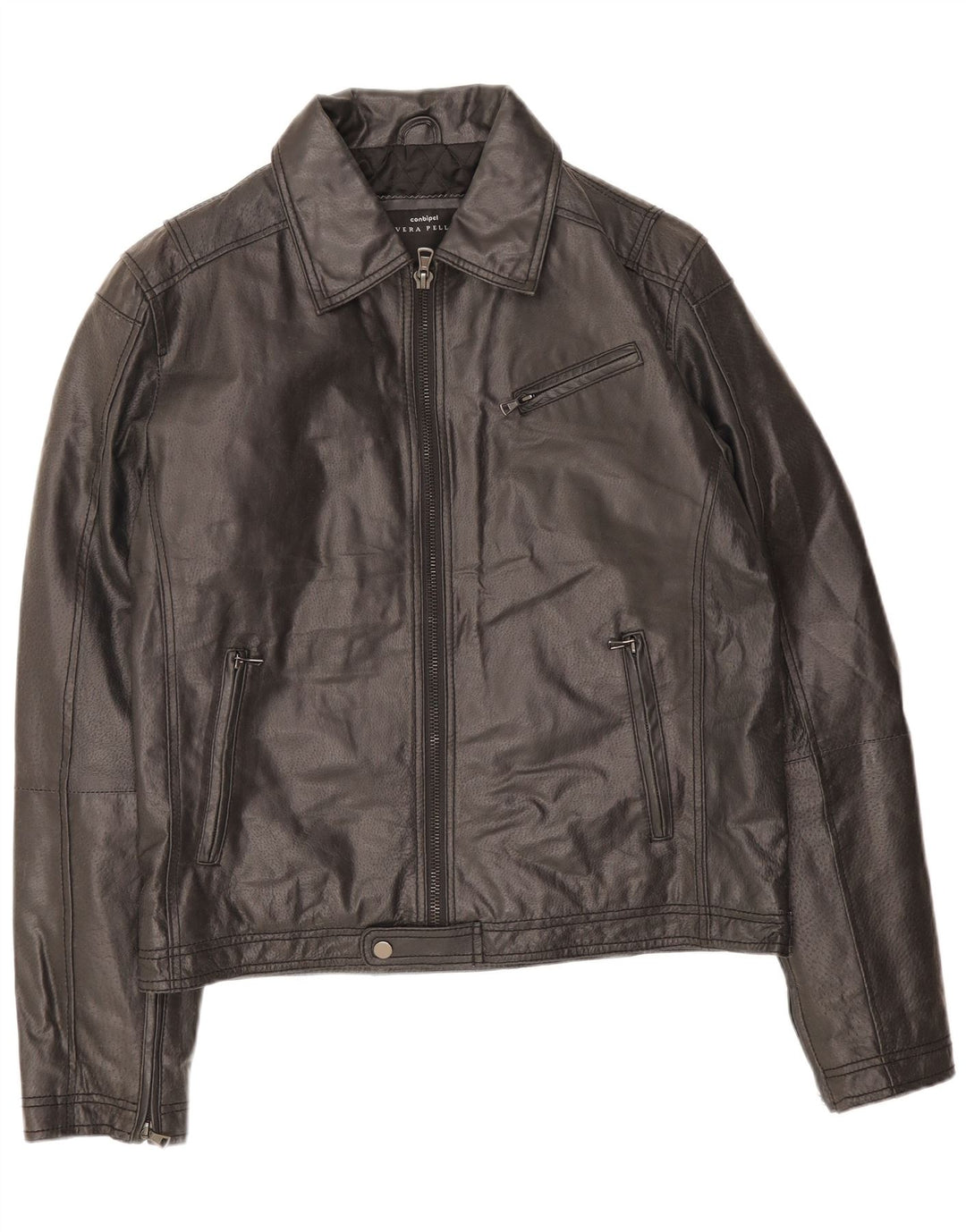 Giacca Pelle Uomo Conbipel IT 52 Large Pelle Nera