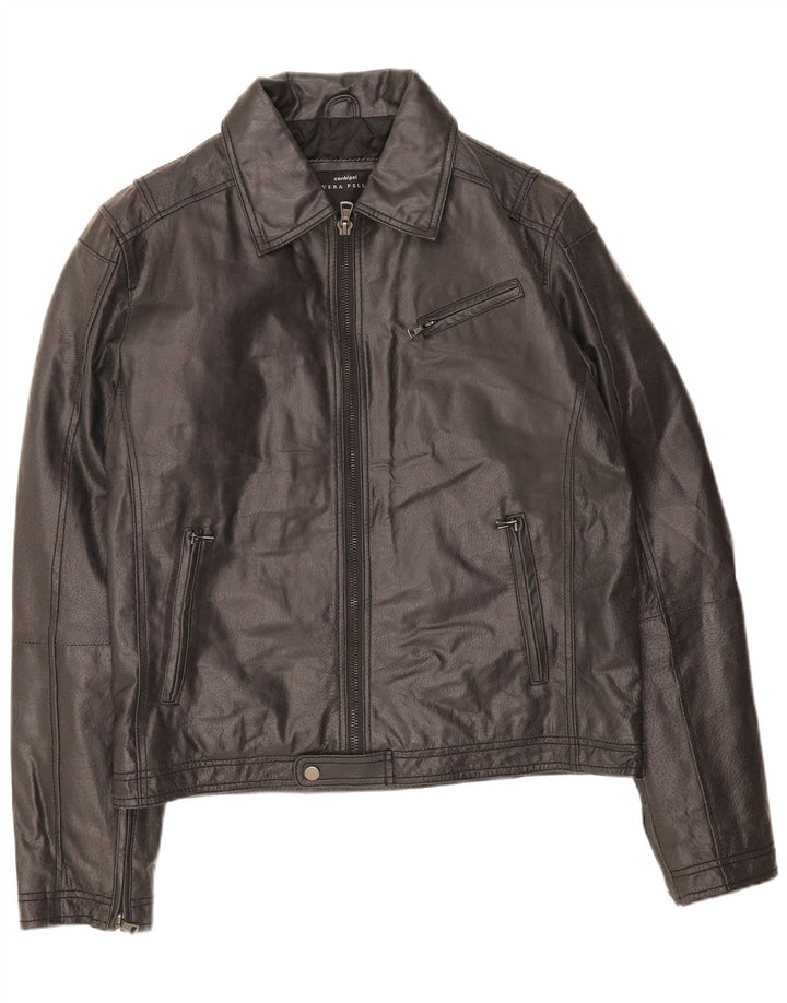 Giacca Pelle Uomo Conbipel IT 52 Large Pelle Nera