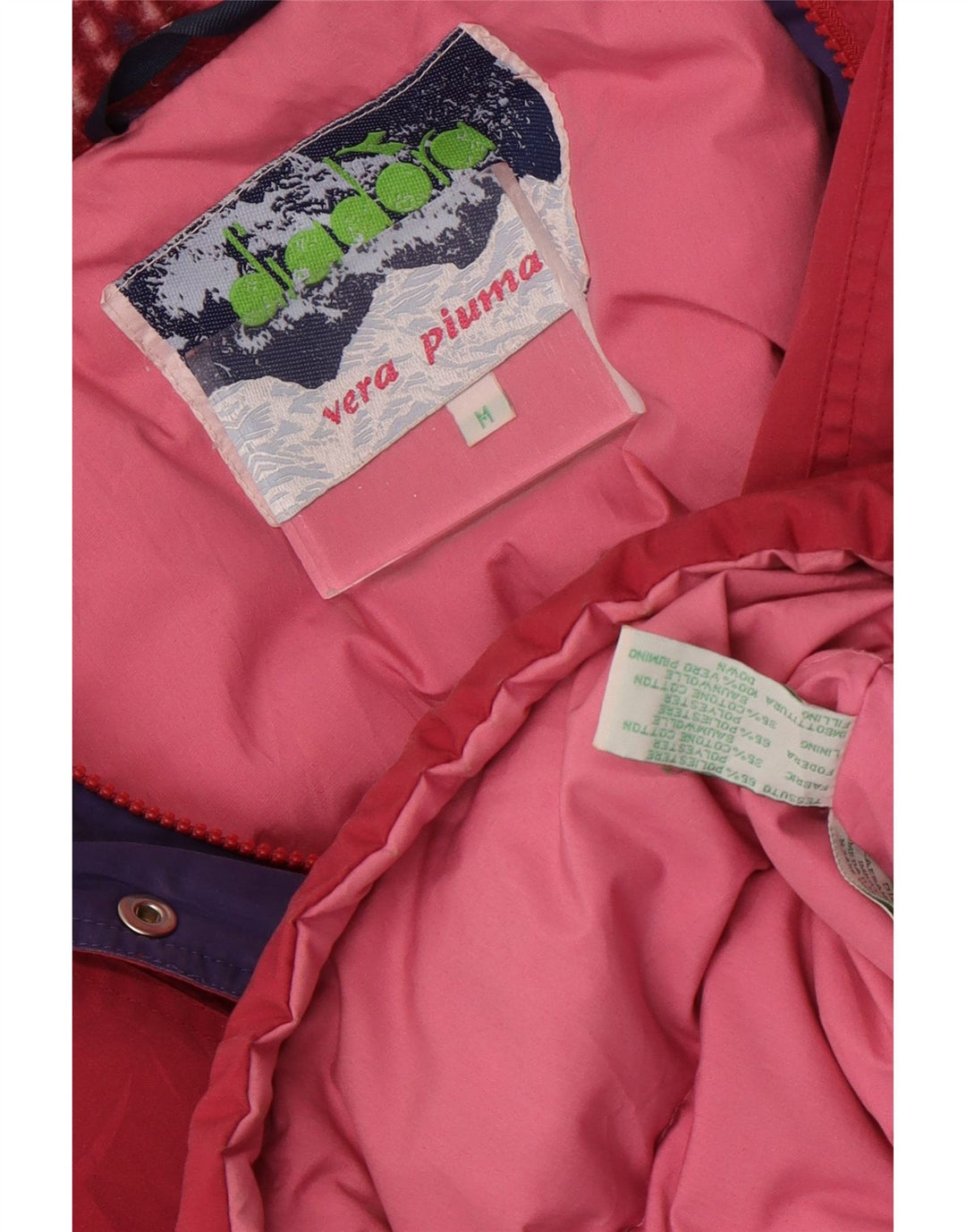 Cappotto imbottito oversize da donna Diadora UK 14 poliestere rosa medio