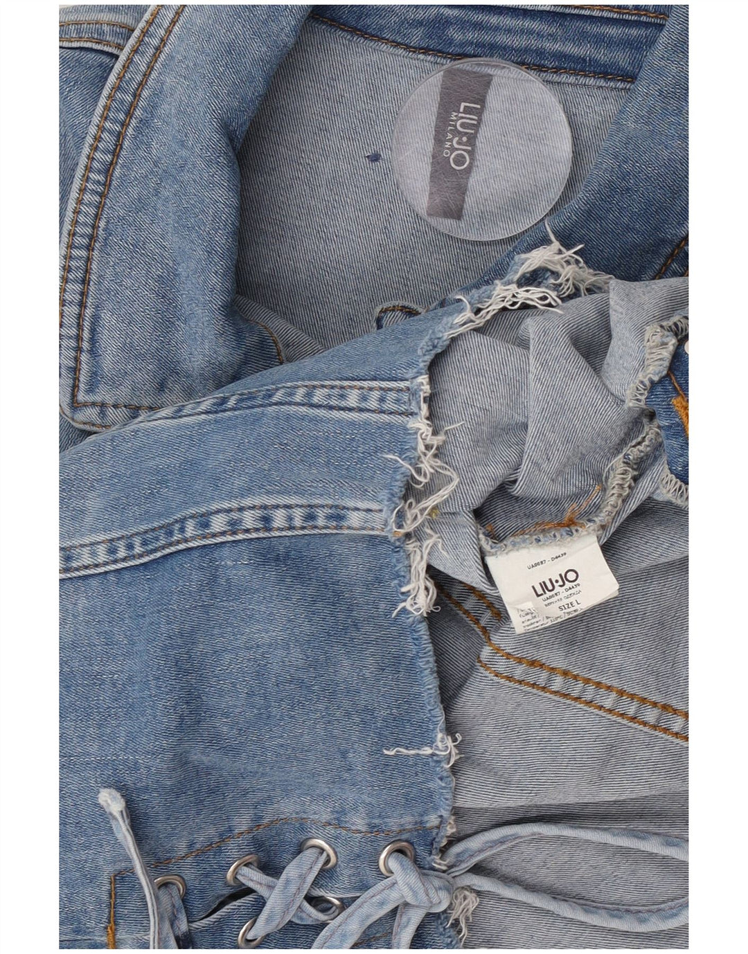 Giacca di jeans corta da donna Liu Jo UK 14 grande blu