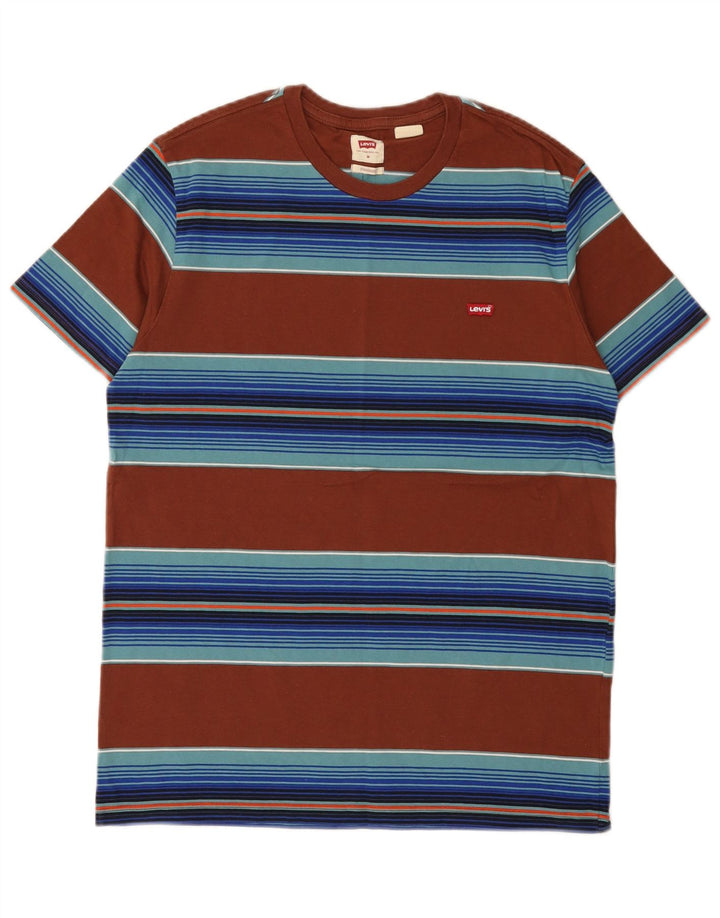 T-shirt Levi's da uomo con vestibilità standard, top marrone medio a righe