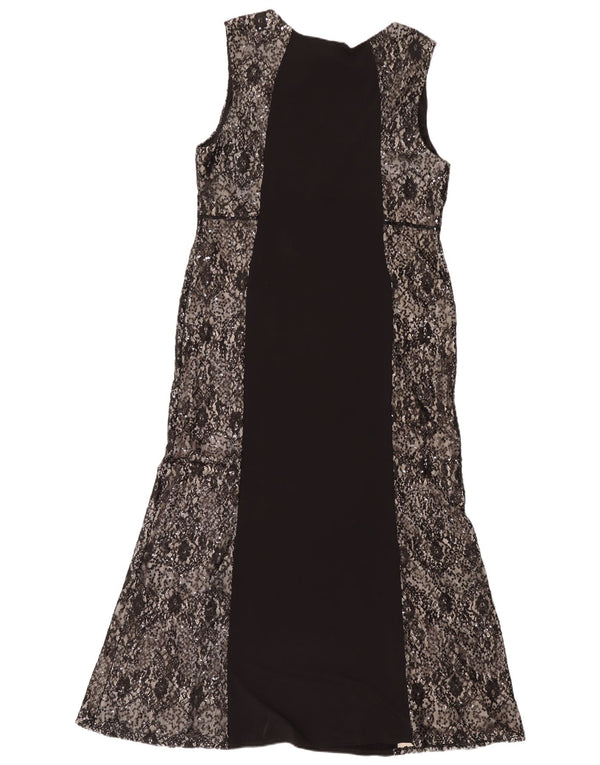 Abito lungo da donna Wallis Petite senza maniche in pizzo UK 18 XL Nero floreale