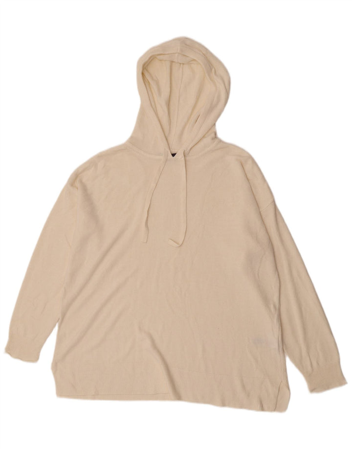 Maglione oversize con cappuccio da donna Marks & Spencer UK 16 Large Beige