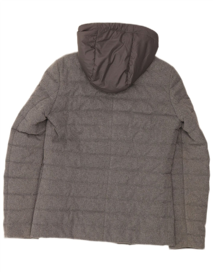 Giacca imbottita blazer con cappuccio da donna Conte of Florence IT 42 Grigio medio